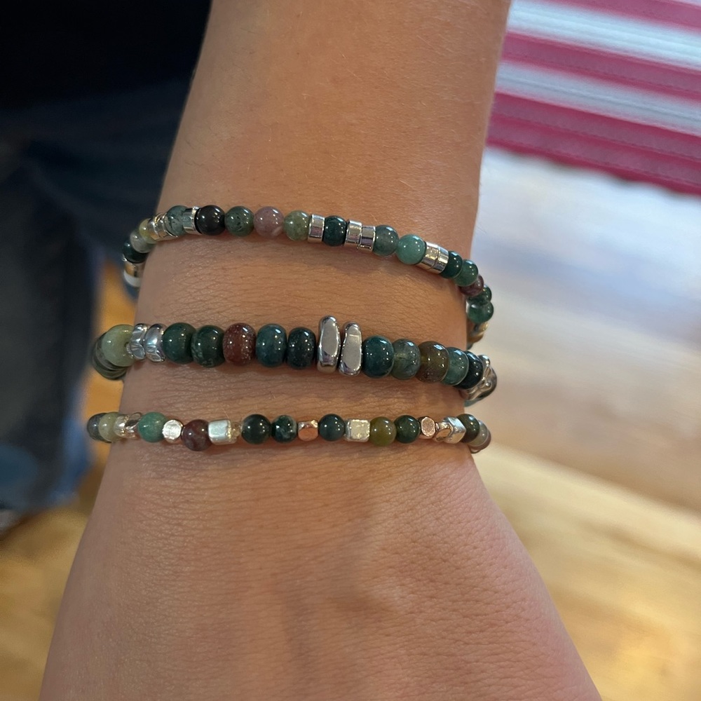 Jasper stacking bracelets